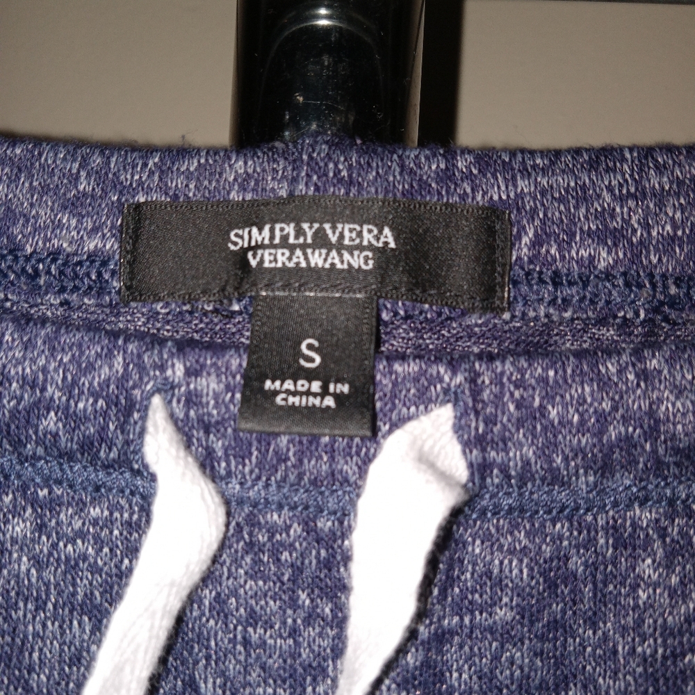Vera Wang Navy & White Marled Soft Cozy Lounge Pants Small - Picture 4 of 10
